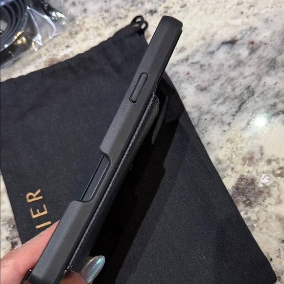 NEW with tags- Bandolier Black Phone Case with Strap - Picture 7 of 8